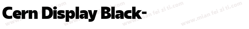 Cern Display Black字体转换